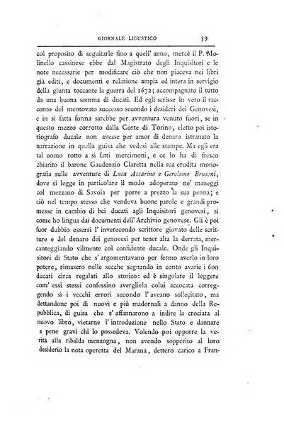 Giornale ligustico di archeologia, storia e belle arti