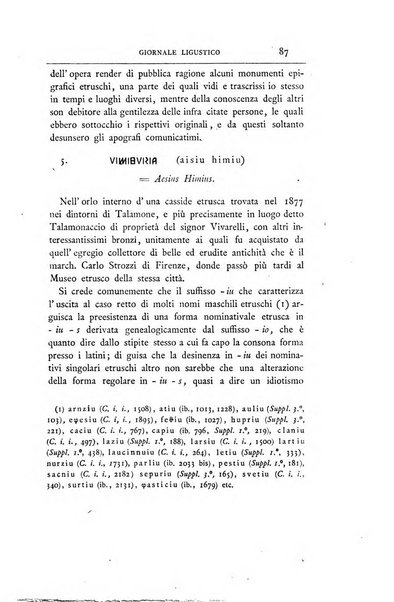 Giornale ligustico di archeologia, storia e belle arti