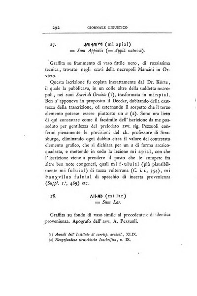 Giornale ligustico di archeologia, storia e belle arti