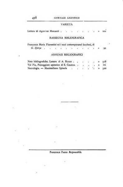 Giornale ligustico di archeologia, storia e belle arti