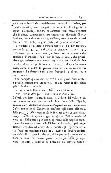 Giornale ligustico di archeologia, storia e belle arti