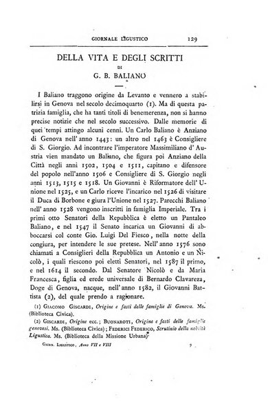 Giornale ligustico di archeologia, storia e belle arti