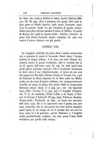 Giornale ligustico di archeologia, storia e belle arti