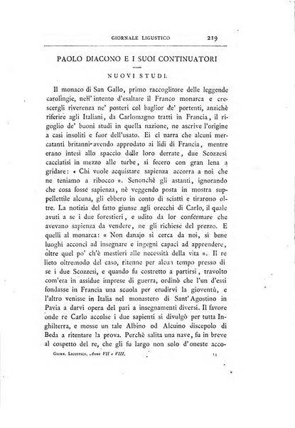 Giornale ligustico di archeologia, storia e belle arti