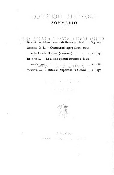 Giornale ligustico di archeologia, storia e belle arti