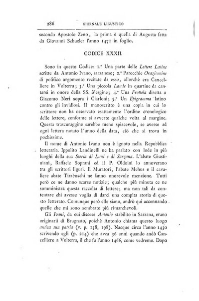 Giornale ligustico di archeologia, storia e belle arti