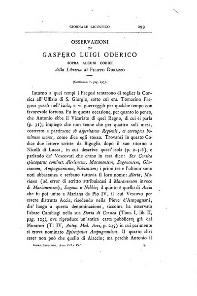 Giornale ligustico di archeologia, storia e belle arti