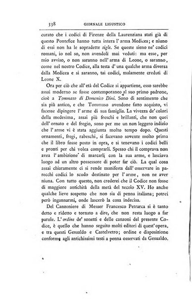 Giornale ligustico di archeologia, storia e belle arti