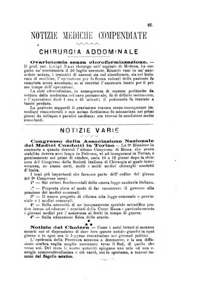 Il raccoglitore medico giornale indirizzato al progresso della medicina e chirurgia pratica e degli interessi morali e professionali specialmente dei medici-chirurghi condotti