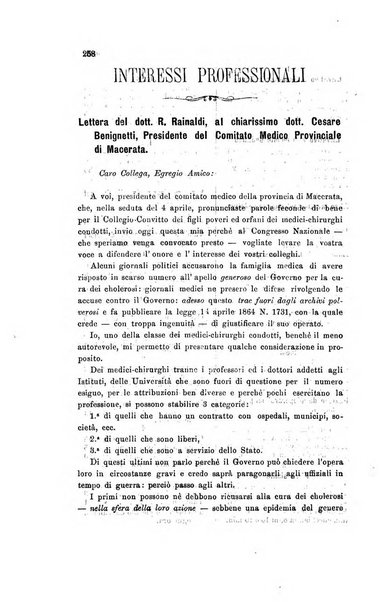 Il raccoglitore medico giornale indirizzato al progresso della medicina e chirurgia pratica e degli interessi morali e professionali specialmente dei medici-chirurghi condotti