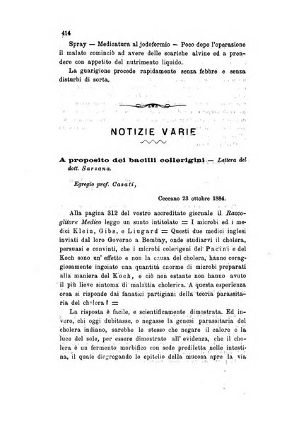 Il raccoglitore medico giornale indirizzato al progresso della medicina e chirurgia pratica e degli interessi morali e professionali specialmente dei medici-chirurghi condotti