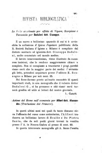 Il raccoglitore medico giornale indirizzato al progresso della medicina e chirurgia pratica e degli interessi morali e professionali specialmente dei medici-chirurghi condotti