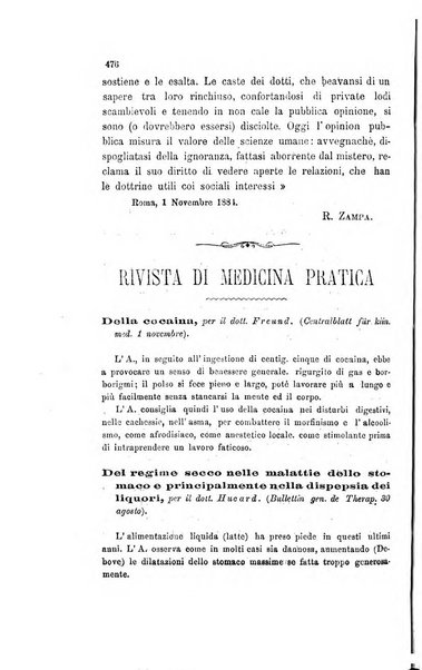 Il raccoglitore medico giornale indirizzato al progresso della medicina e chirurgia pratica e degli interessi morali e professionali specialmente dei medici-chirurghi condotti