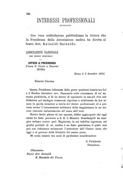 Il raccoglitore medico giornale indirizzato al progresso della medicina e chirurgia pratica e degli interessi morali e professionali specialmente dei medici-chirurghi condotti