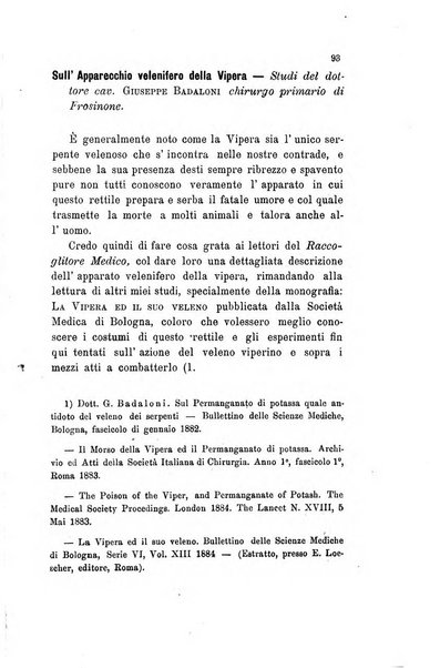 Il raccoglitore medico giornale indirizzato al progresso della medicina e chirurgia pratica e degli interessi morali e professionali specialmente dei medici-chirurghi condotti