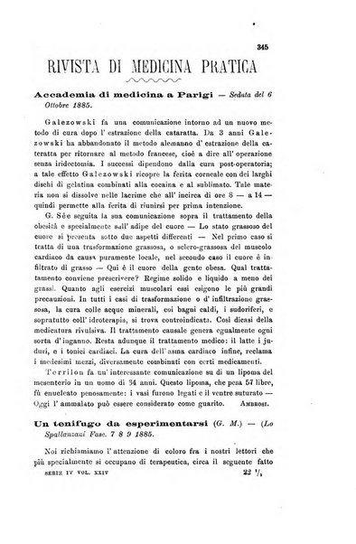 Il raccoglitore medico giornale indirizzato al progresso della medicina e chirurgia pratica e degli interessi morali e professionali specialmente dei medici-chirurghi condotti