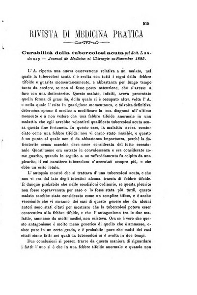 Il raccoglitore medico giornale indirizzato al progresso della medicina e chirurgia pratica e degli interessi morali e professionali specialmente dei medici-chirurghi condotti