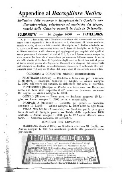 Il raccoglitore medico giornale indirizzato al progresso della medicina e chirurgia pratica e degli interessi morali e professionali specialmente dei medici-chirurghi condotti