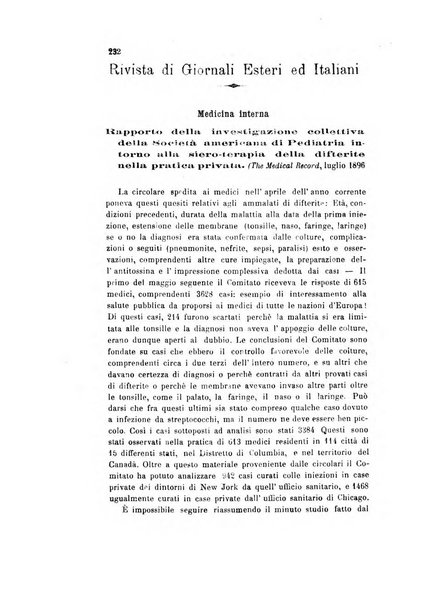 Il raccoglitore medico giornale indirizzato al progresso della medicina e chirurgia pratica e degli interessi morali e professionali specialmente dei medici-chirurghi condotti