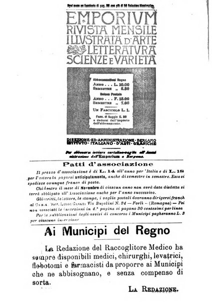 Il raccoglitore medico giornale indirizzato al progresso della medicina e chirurgia pratica e degli interessi morali e professionali specialmente dei medici-chirurghi condotti