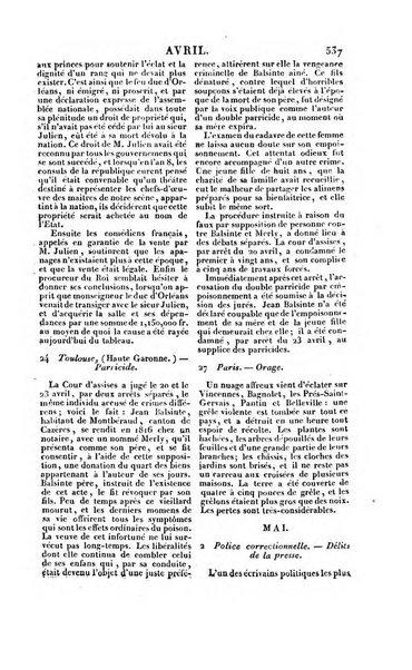 Annuaire historique ou Histoire politique et litteraire de l'annee ...