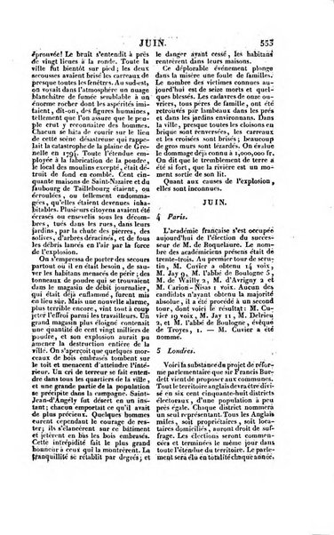 Annuaire historique ou Histoire politique et litteraire de l'annee ...