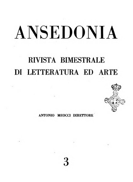 Ansedonia rivista di letteratura ed arte