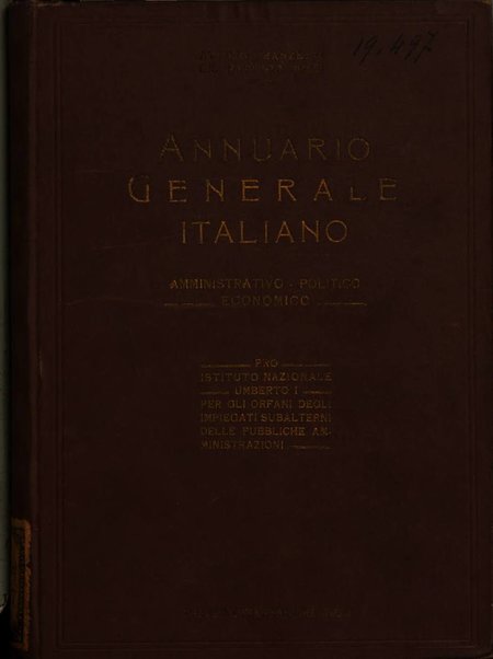 Annuario generale italiano amministrativo, politico e religioso