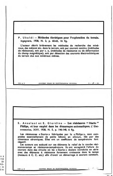 Bollettino del Centro Volpi di elettrologia