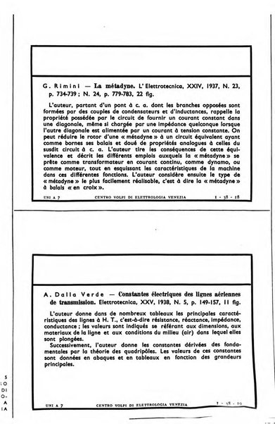 Bollettino del Centro Volpi di elettrologia