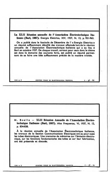 Bollettino del Centro Volpi di elettrologia