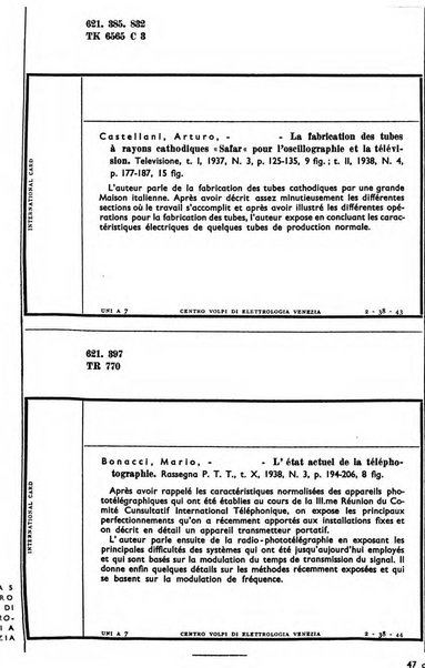 Bollettino del Centro Volpi di elettrologia