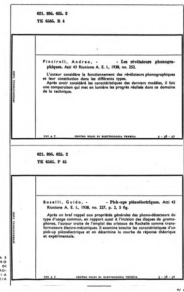 Bollettino del Centro Volpi di elettrologia