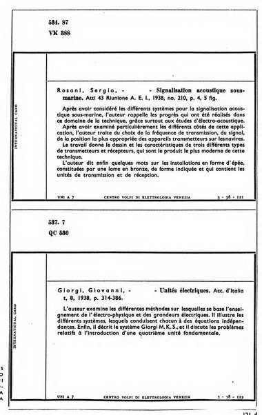 Bollettino del Centro Volpi di elettrologia