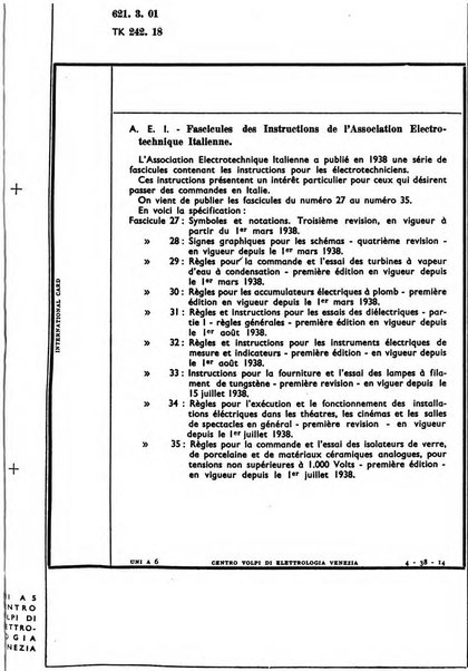 Bollettino del Centro Volpi di elettrologia