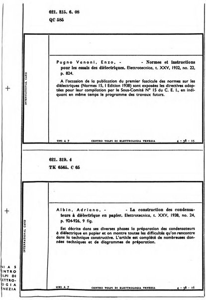 Bollettino del Centro Volpi di elettrologia