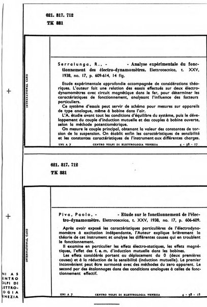 Bollettino del Centro Volpi di elettrologia