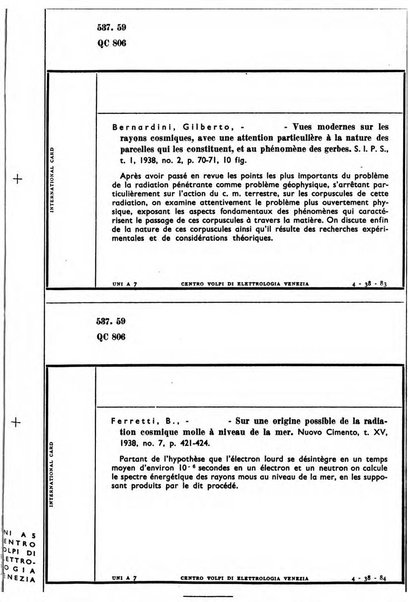 Bollettino del Centro Volpi di elettrologia