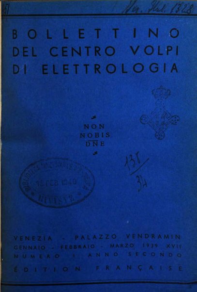 Bollettino del Centro Volpi di elettrologia