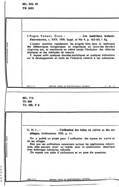 Bollettino del Centro Volpi di elettrologia