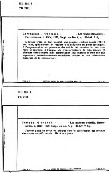 Bollettino del Centro Volpi di elettrologia