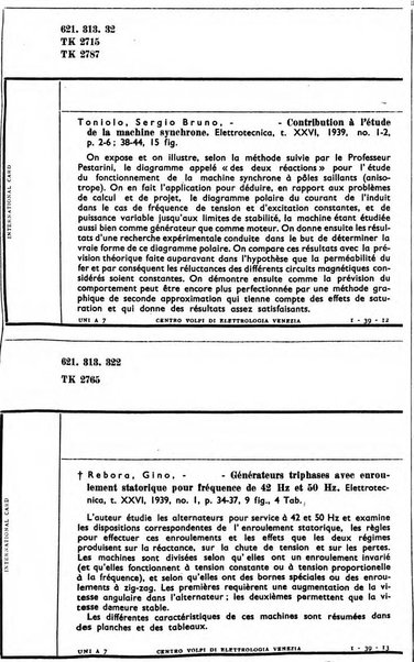 Bollettino del Centro Volpi di elettrologia