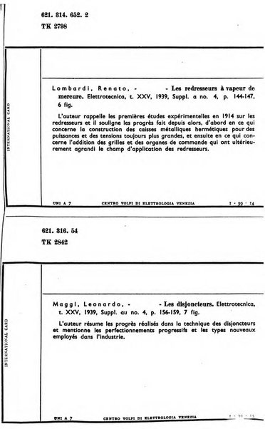 Bollettino del Centro Volpi di elettrologia