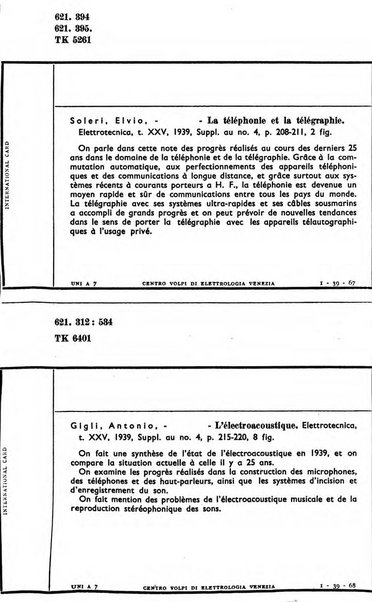 Bollettino del Centro Volpi di elettrologia