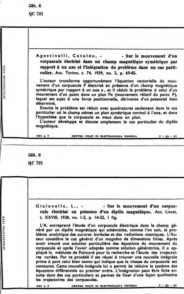 Bollettino del Centro Volpi di elettrologia