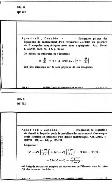 Bollettino del Centro Volpi di elettrologia