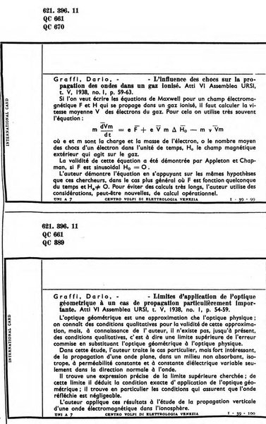 Bollettino del Centro Volpi di elettrologia