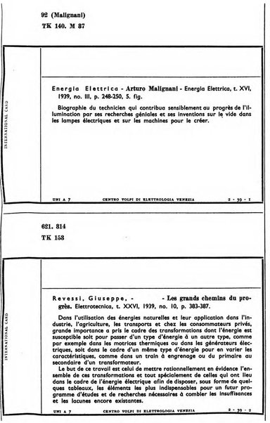 Bollettino del Centro Volpi di elettrologia