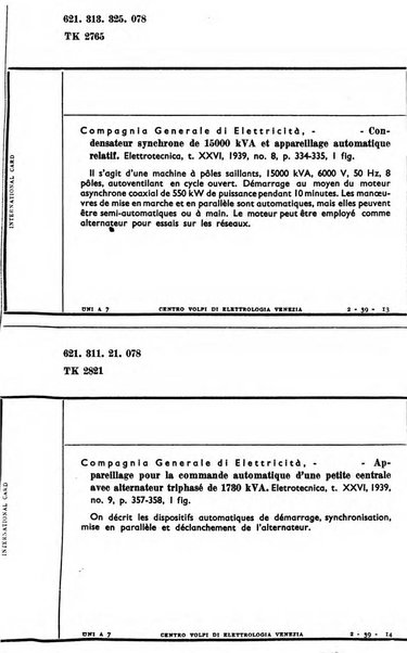 Bollettino del Centro Volpi di elettrologia