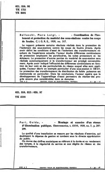 Bollettino del Centro Volpi di elettrologia